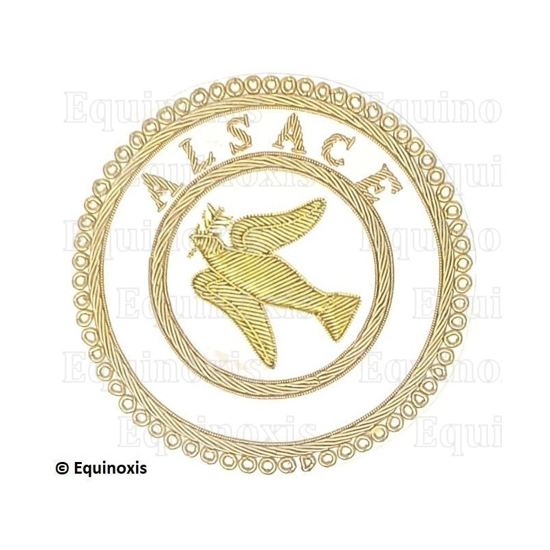 Badge / Macaron GLNF – Grande tenue provinciale – Grand Expert – Alsace – Brodé main